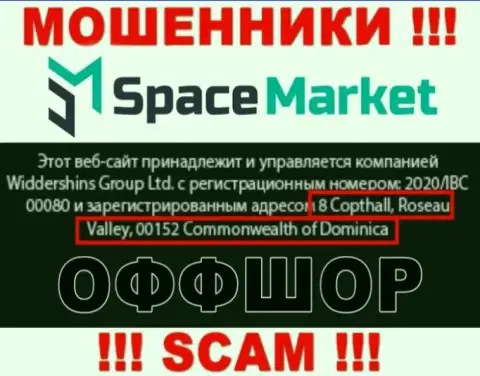 Не советуем работать, с такого рода интернет мошенниками, как контора SpaceMarket, поскольку скрываются они в оффшоре - 8 Coptholl, Roseau Valley 00152 Commonwealth of Dominica