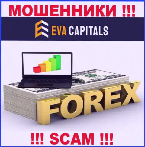 ФОРЕКС - это именно то, чем промышляют internet обманщики Eva Capitals