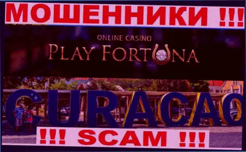 Официальное место регистрации Play Fortuna на территории - Curacao