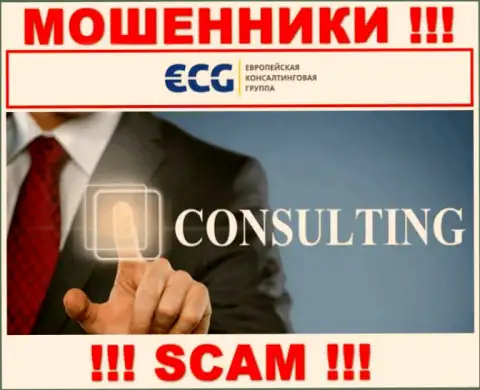 Consulting - это тип деятельности мошеннической конторы ЕС-Групп