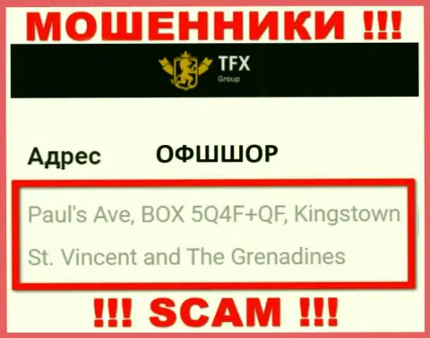 Не сотрудничайте с TFX FINANCE GROUP LTD - данные мошенники скрылись в оффшорной зоне по адресу Paul's Ave, BOX 5Q4F+QF, Kingstown, St. Vincent and The Grenadines
