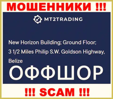 New Horizon Building; Ground Floor; 3 1/2 Miles Philip S.W. Goldson Highway, Belize это оффшорный адрес регистрации МТ2 Софтваре Лтд, указанный на сайте этих жуликов