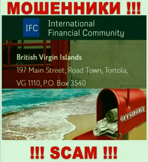 Адрес регистрации WMIFC в оффшоре - British Virgin Islands, 197 Main Street, Road Town, Tortola, VG 1110, P.O. Box 3540 (инфа позаимствована с интернет-портала мошенников)