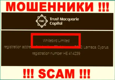 Регистрационный номер, принадлежащий противоправно действующей конторе Trust M Capital - HE 414239