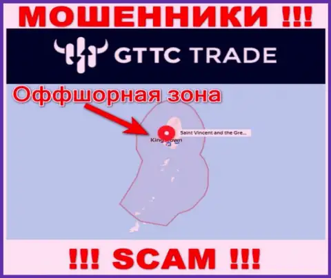 МОШЕННИКИ GT TC Trade имеют регистрацию невероятно далеко, а именно на территории - Saint Vincent and the Grenadines