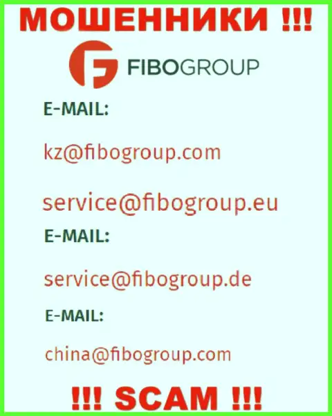 Электронный адрес, который мошенники Фибо Груп предоставили на своем официальном ресурсе