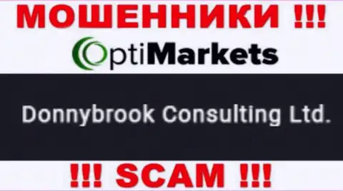 Шулера OptiMarket написали, что именно Donnybrook Consulting Ltd руководит их разводняком