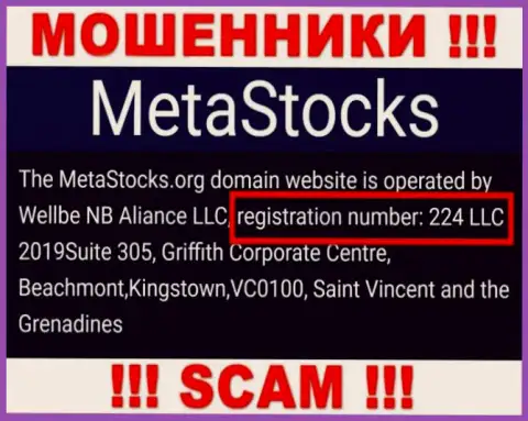 Регистрационный номер организации MetaStocks Org - 224 LLC 2019