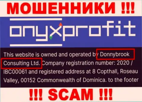 Юр лицо организации Onyx Profit - это Доннибрук Консалтинг Лтд, инфа взята с официального веб-портала