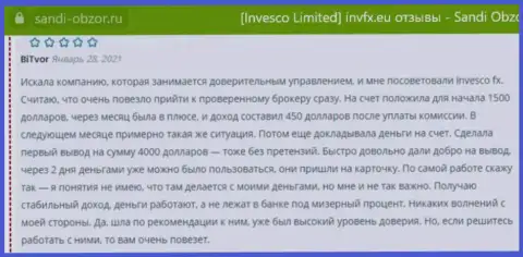 Честные отзывы реальных клиентов о Форекс организации Инвеско Лтд, выложенные на сайте sandi-obzor ru