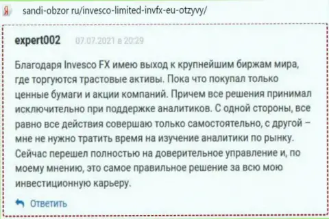Отзывы биржевых игроков INVFX Eu касательно условий совершения сделок этой форекс брокерской компании на онлайн-ресурсе Sandi-Obzor Ru