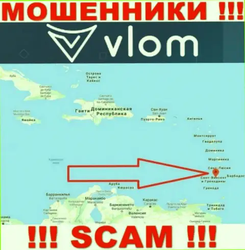 Организация Vlom это интернет-мошенники, обосновались на территории Saint Vincent and the Grenadines, а это офшор