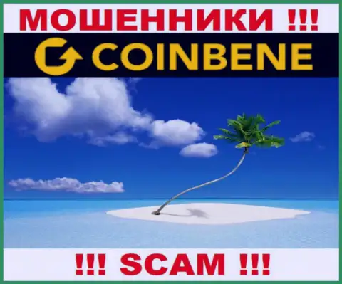 Мошенники CoinBene отвечать за собственные незаконные манипуляции не намерены, т.к. информация о юрисдикции спрятана