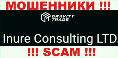 Юр. лицом, управляющим интернет-шулерами Gravity-Trade Com, является Inure Consulting LTD