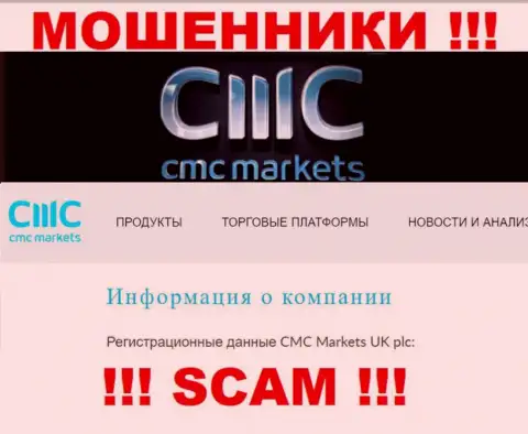 Свое юридическое лицо компания CMC Markets не прячет - это CMC Markets UK plc