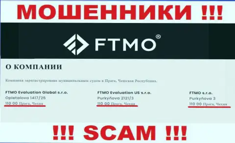 ФТМО - это очередной разводняк, адрес компании - фиктивный