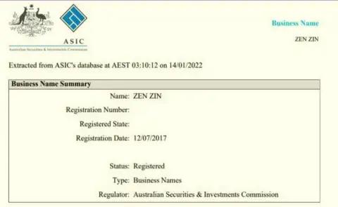 Регистрация биржевой организации Зиннейра Эксчендж австралийским регулятором финансовых рынков