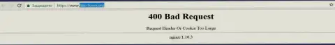 Официальный интернет-ресурс форекс брокера FIBO Group несколько суток вне доступа и выдает - 400 Bad Request (неверный запрос)